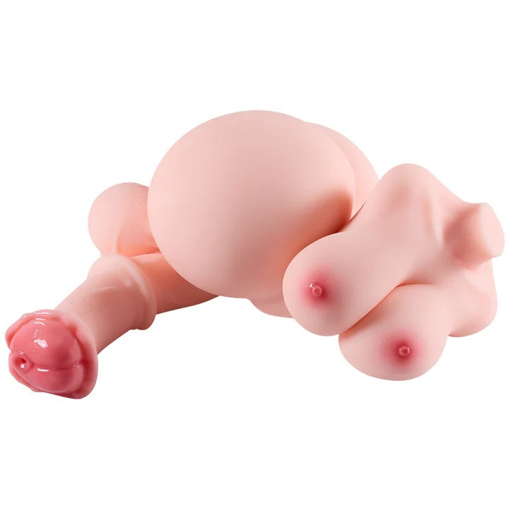 Megumi Futanari Sex Torso with 28cm Big Horse Dildo