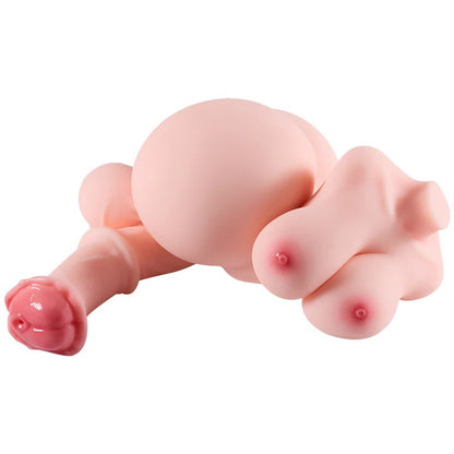 Megumi Futanari Sex Torso with 28cm Big Horse Dildo