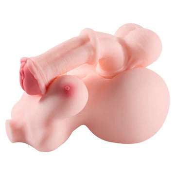 Megumi Futanari Sex Torso with 28cm Big Horse Dildo
