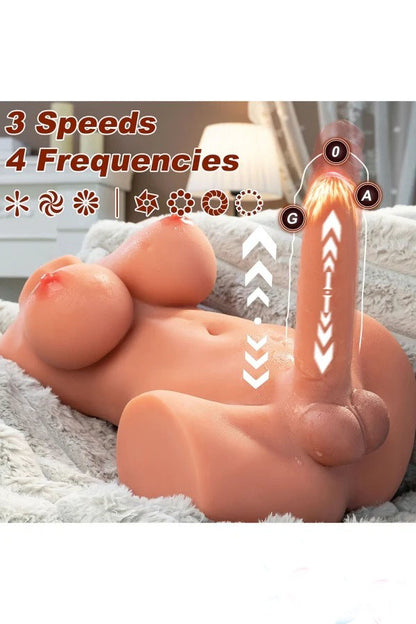 Mag Third Gender Sex Doll with 5.9″ Thrusting Big Dildo 16.82LB