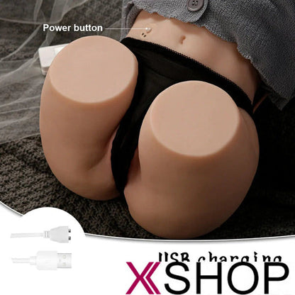 Breeze Auto-Sucking Vibrating Big Ass Sex Doll Torso 24.25 LB