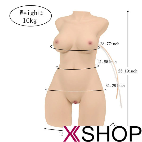 Isabella Doggystyle BBW Female Sex Robot Torso 35.27LB