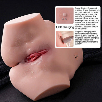 Tracy Lifelike Vibrating Ass Torso Sex Doll 6.39LB